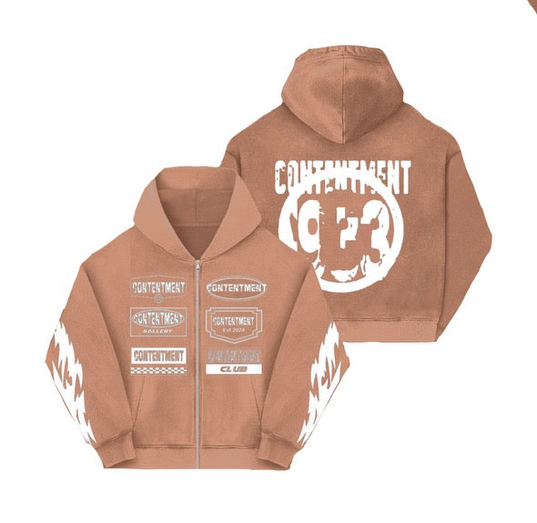 CTM Brown Zip-up Hoodie