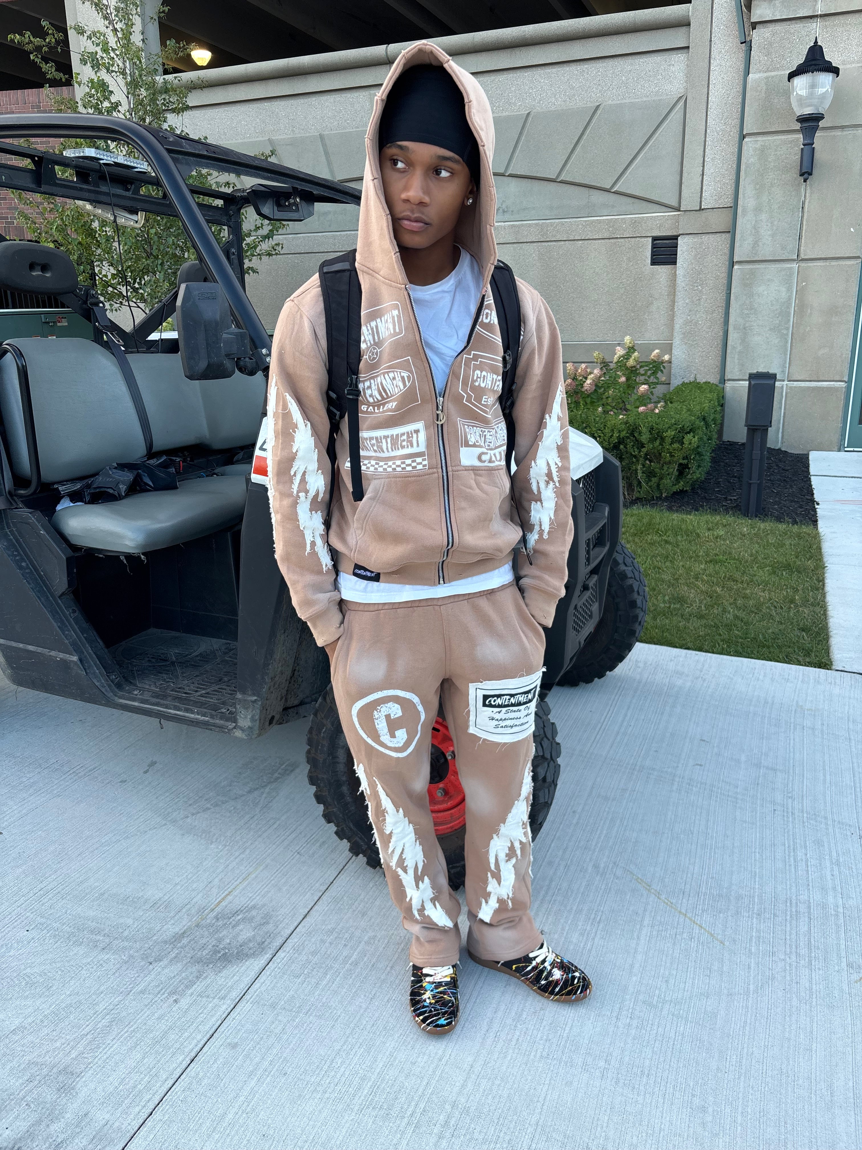 CTM Brown Zip-up Hoodie