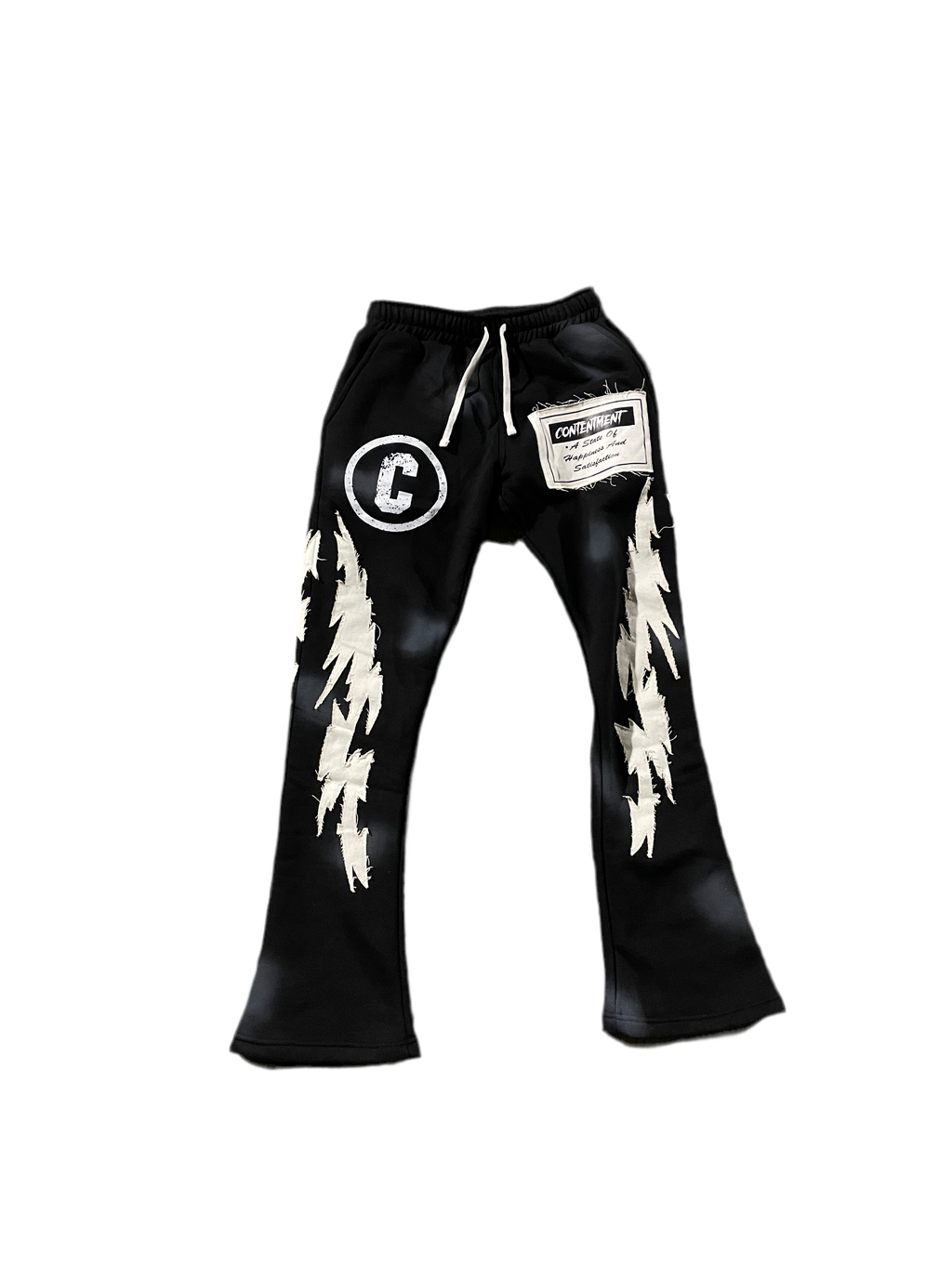 CTM Black Flared sweatpants.