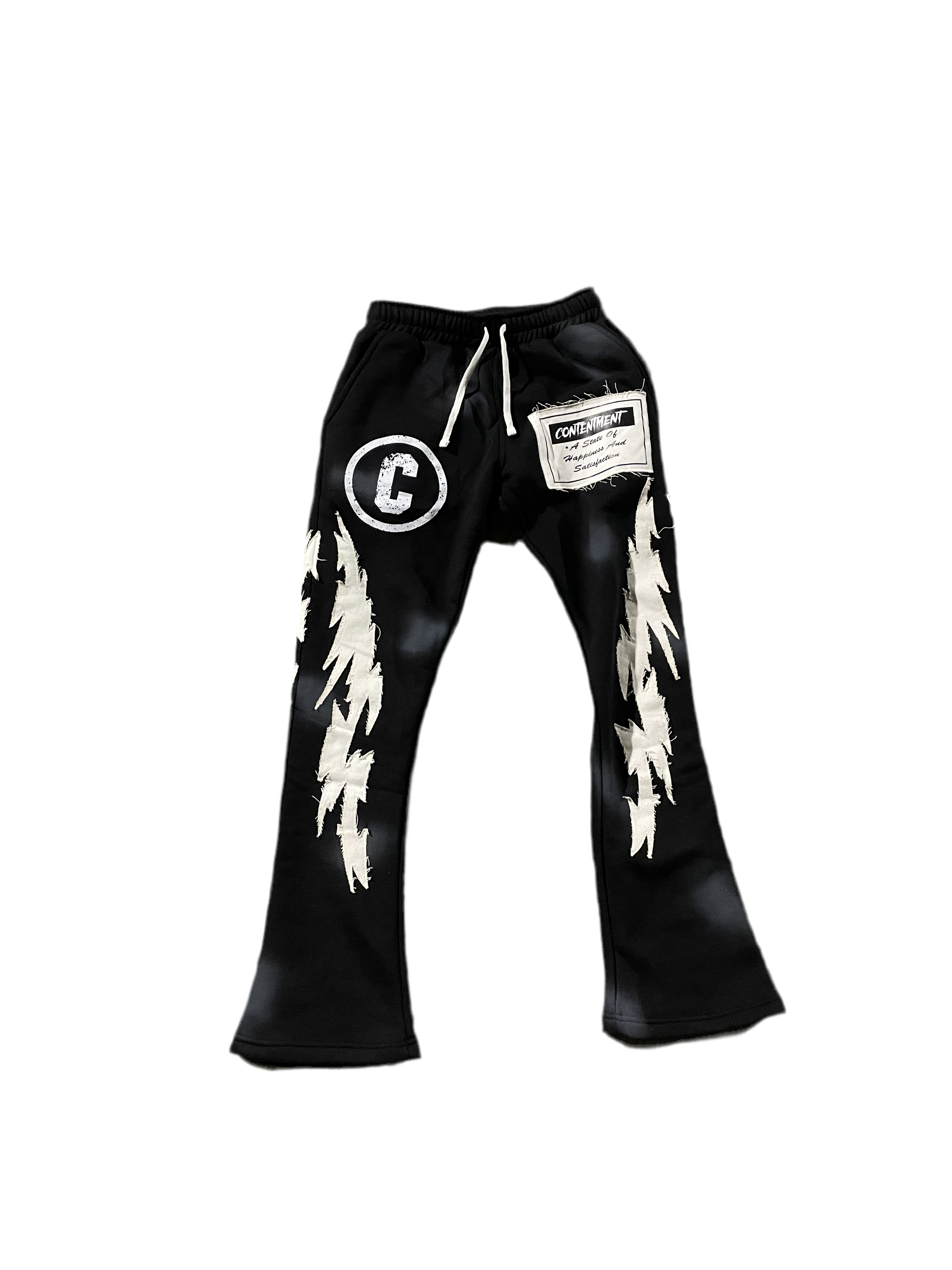 CTM Black Flared sweatpants.