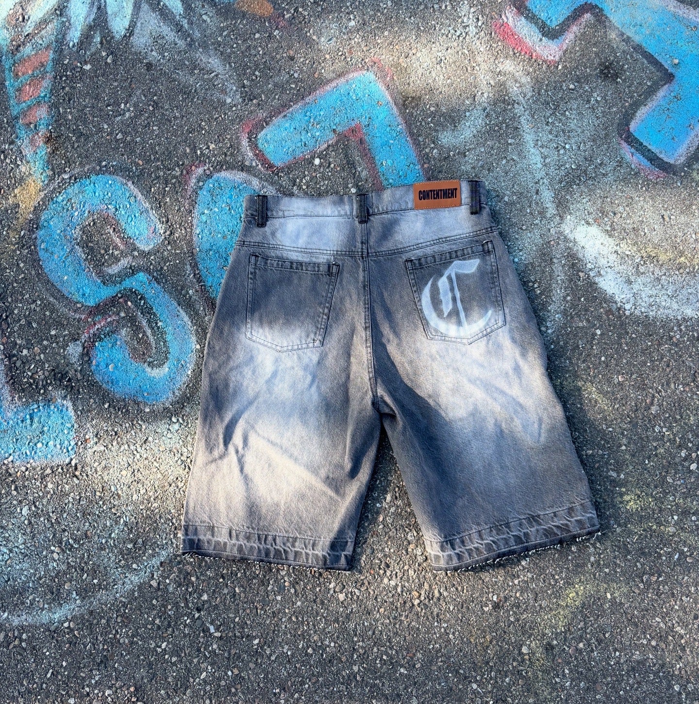 Light washed Raider Denim Jean Shorts