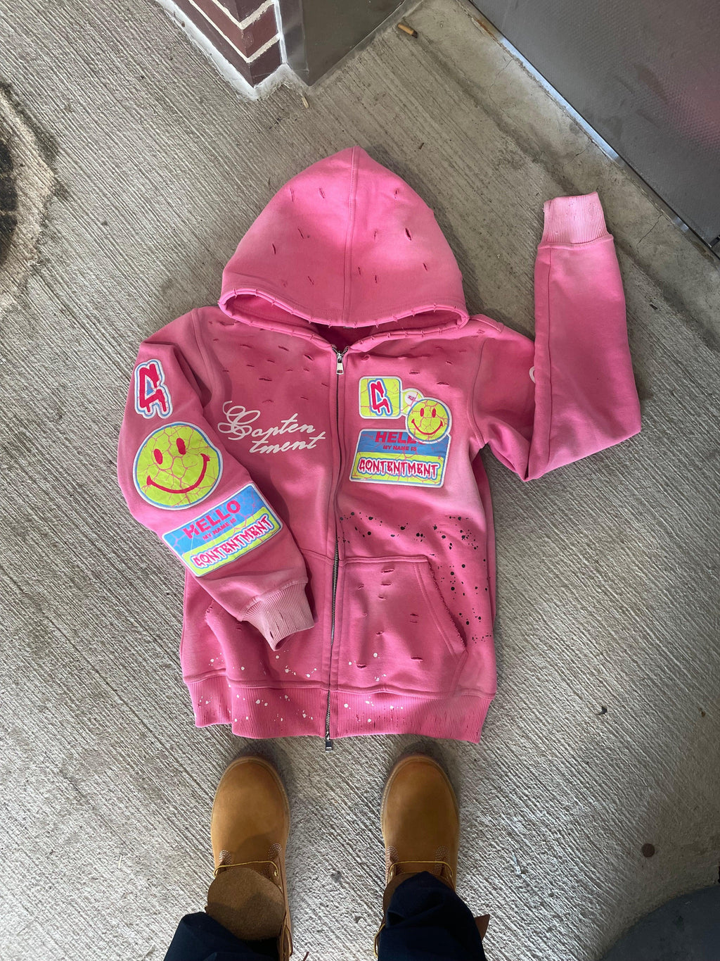 Art Pink Zip-up