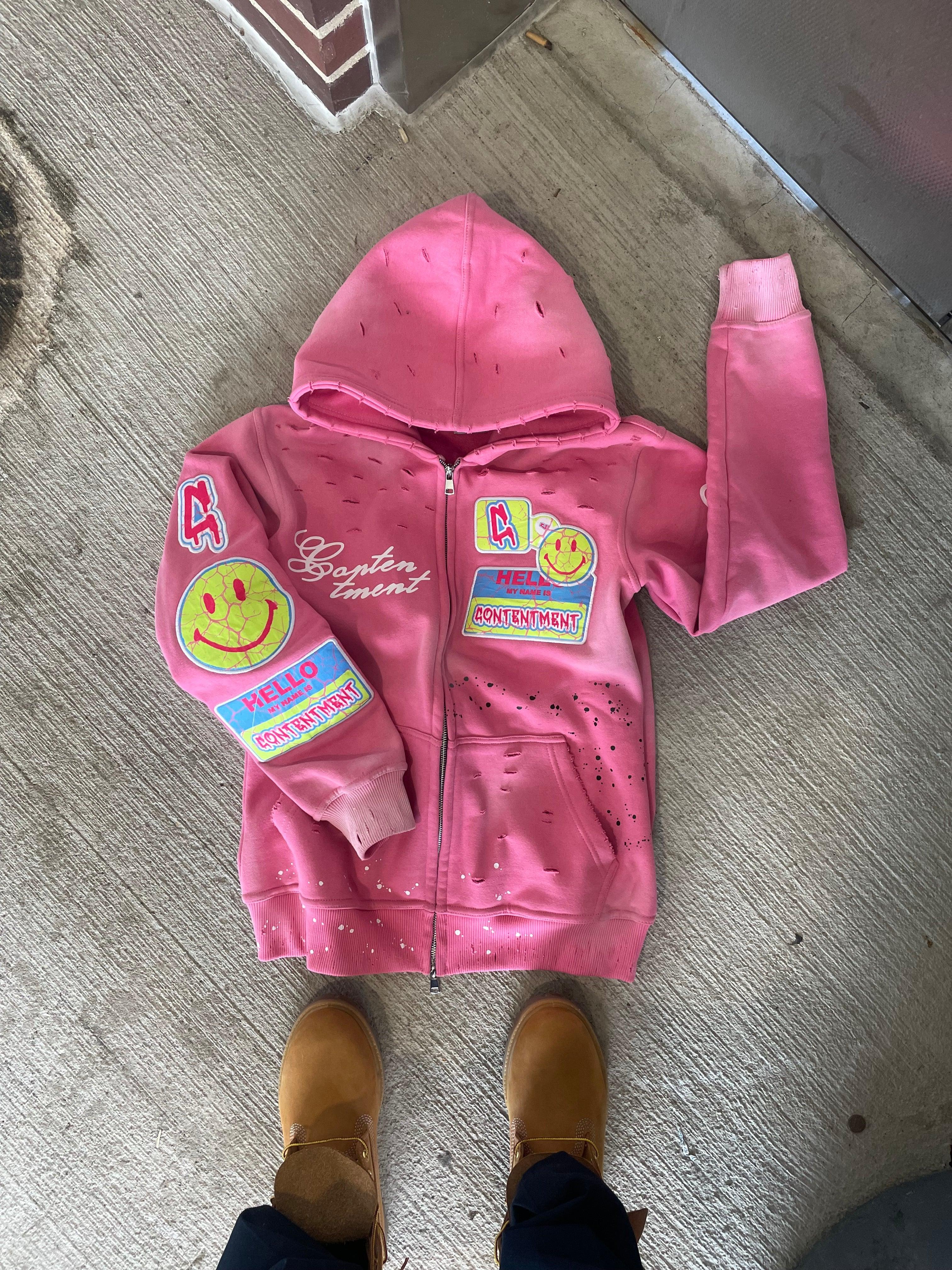 Art Pink Zip-up