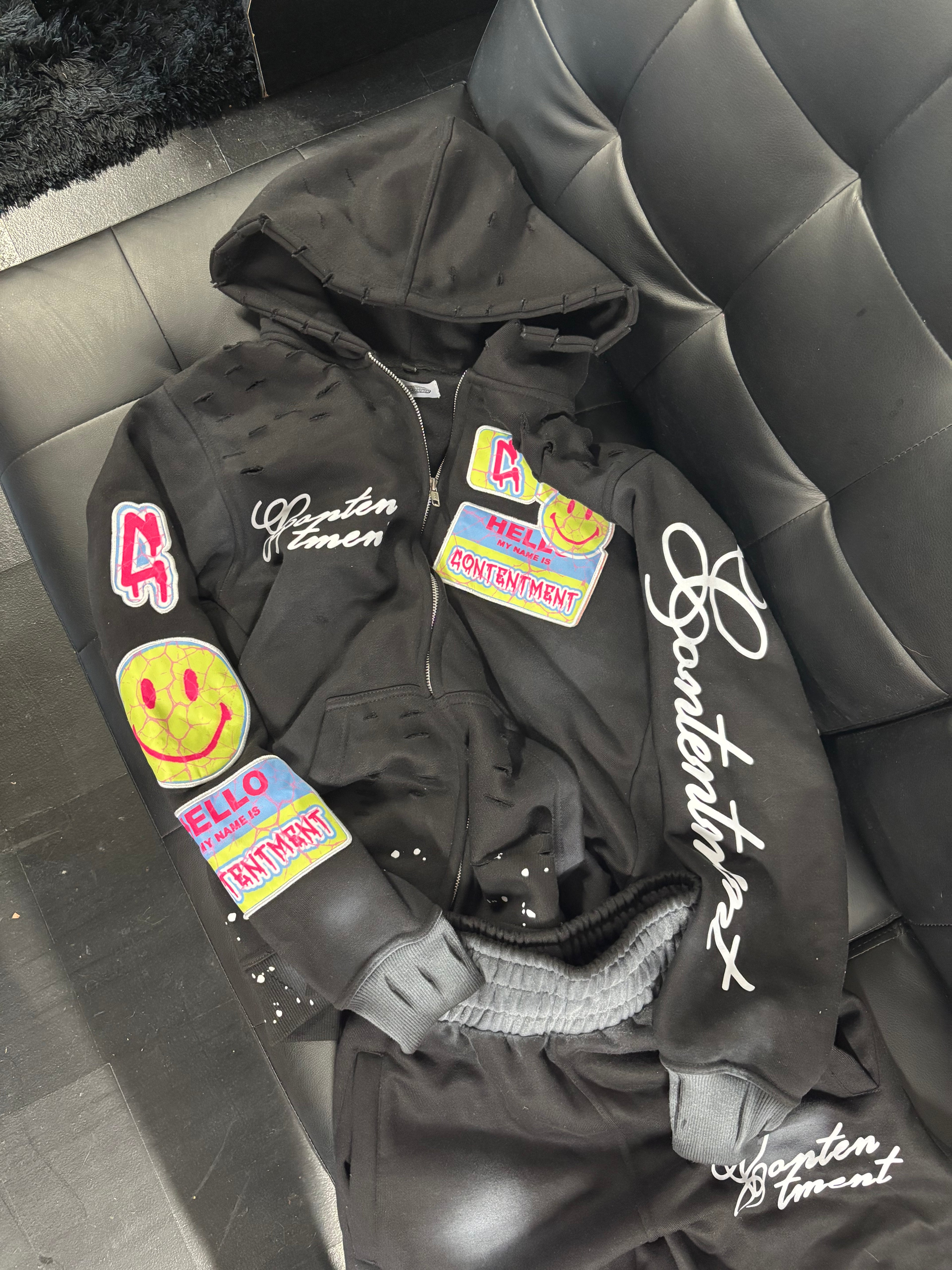 Art Black Zip-up