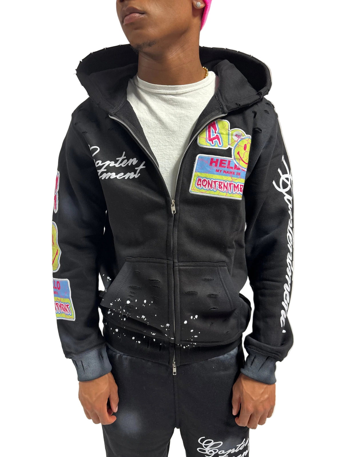 Art Black Zip-up