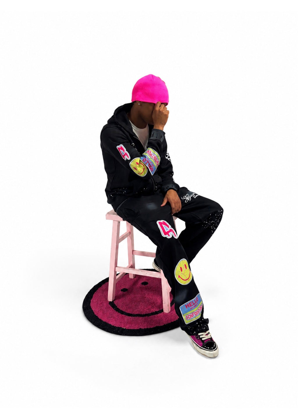 Art Black Zip-up