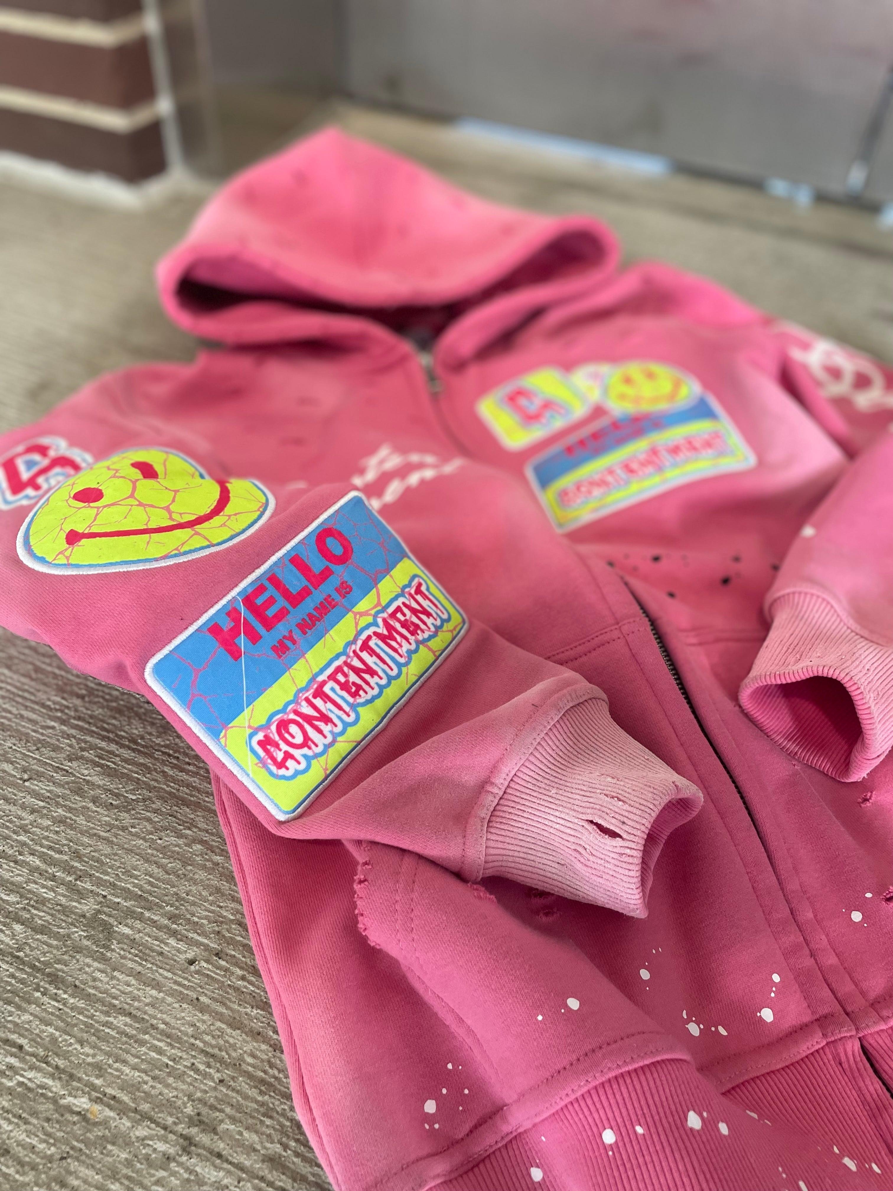 Art Pink Zip-up