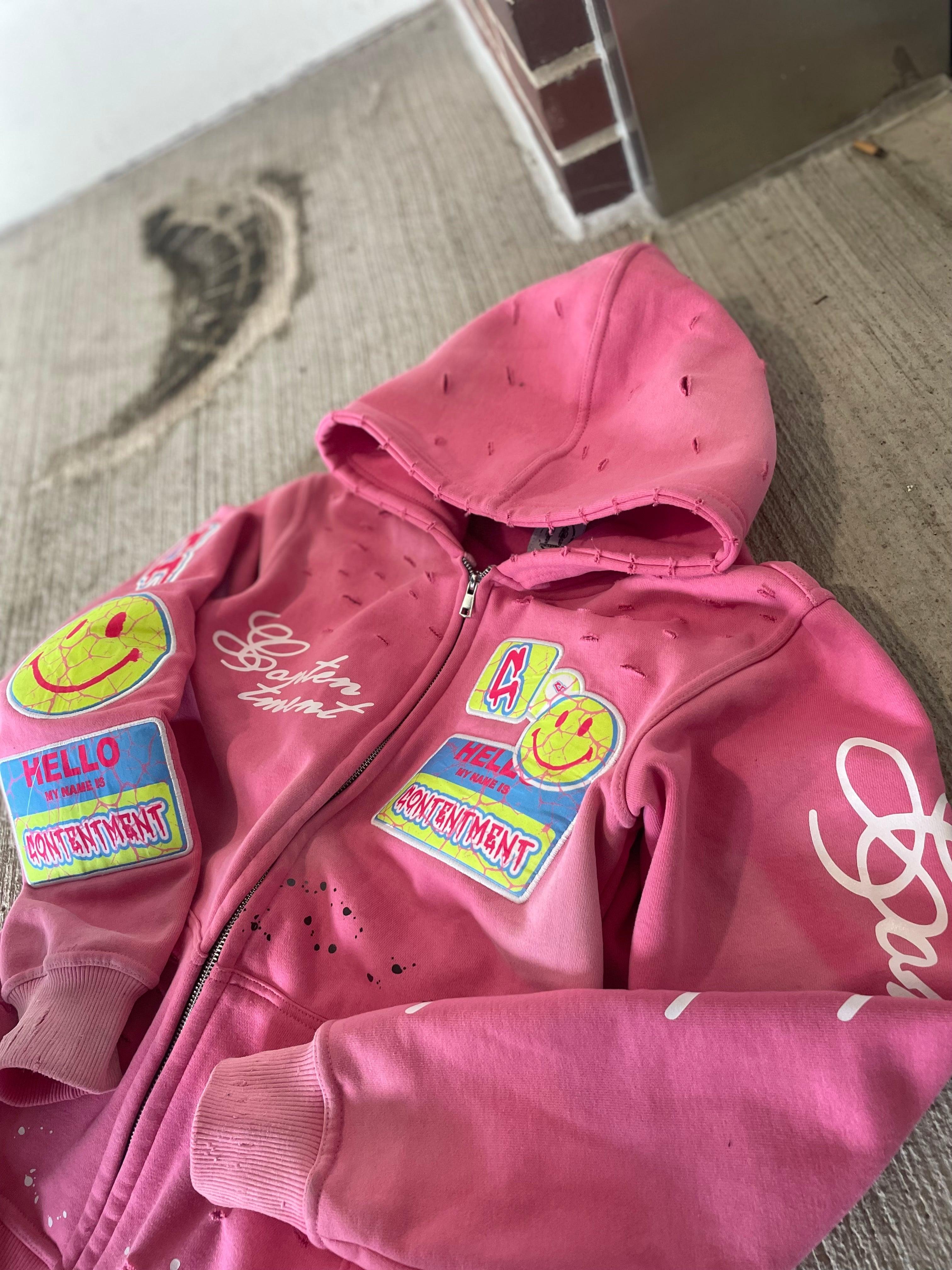 Art Pink Zip-up