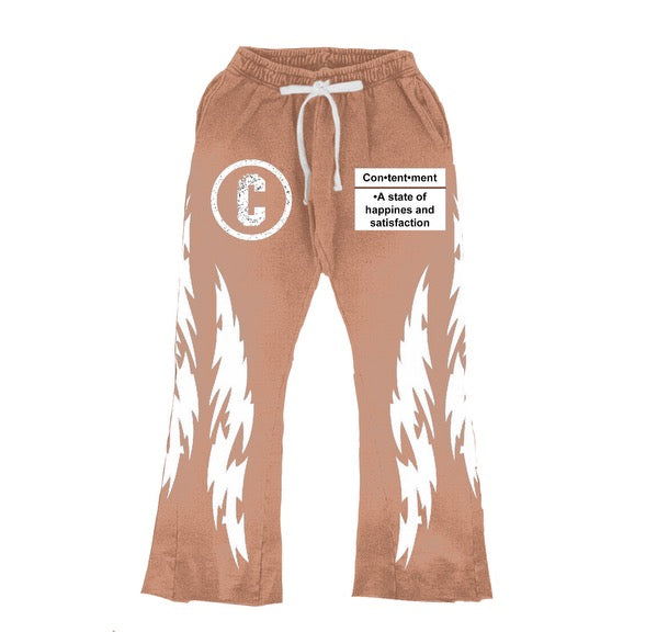CTM Brown Flared sweatpants