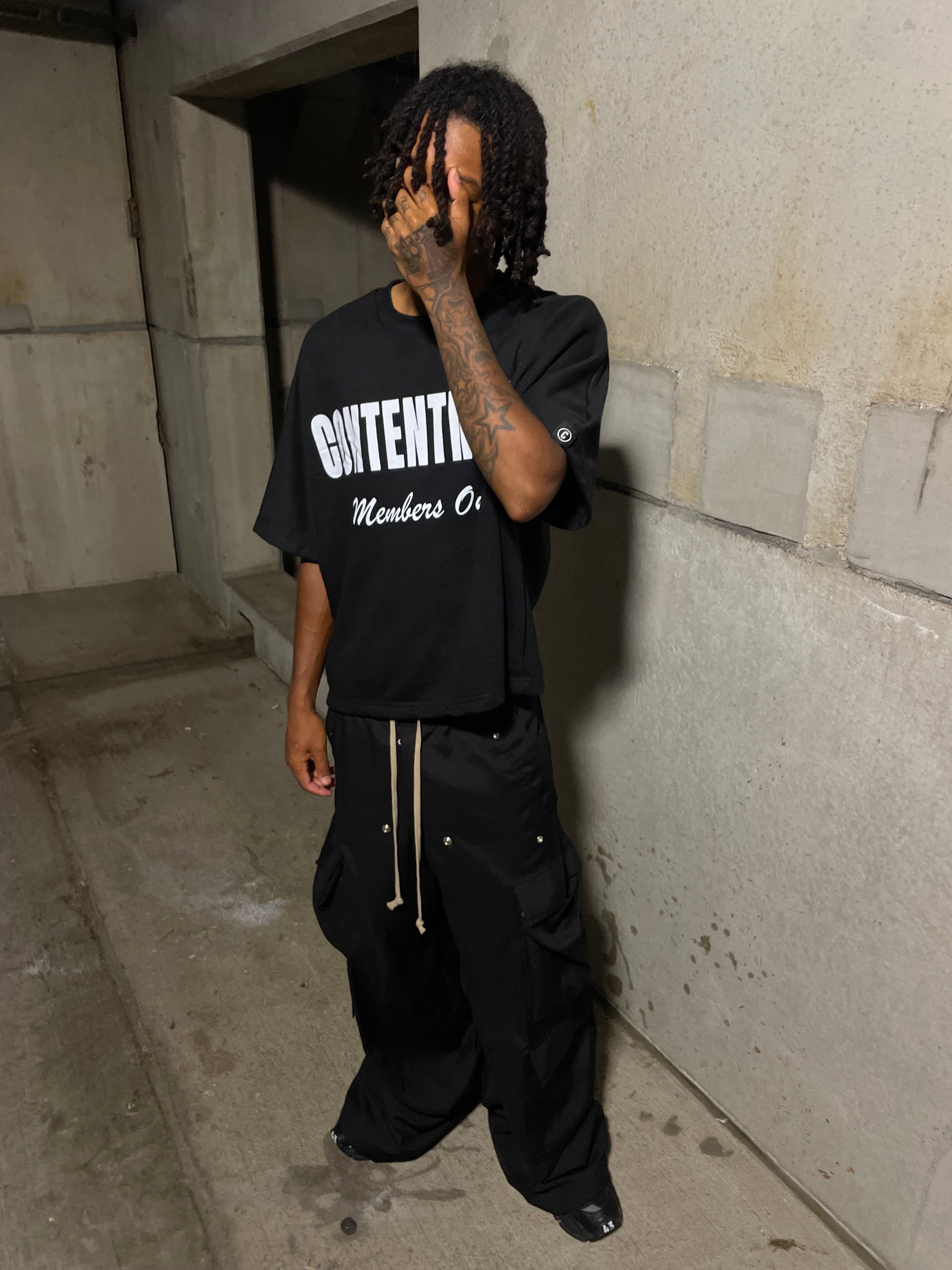 Members Only Black Boxy T-Shirt