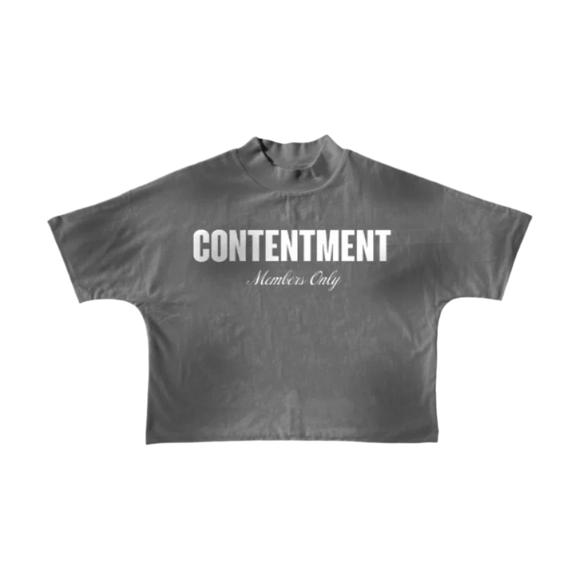 Gray Boxy T-shirts - Contentment