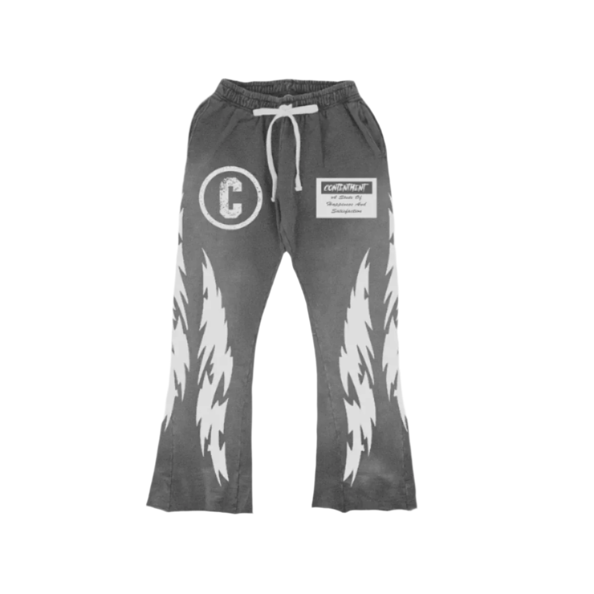 Gray Flared sweatpants - Contentment