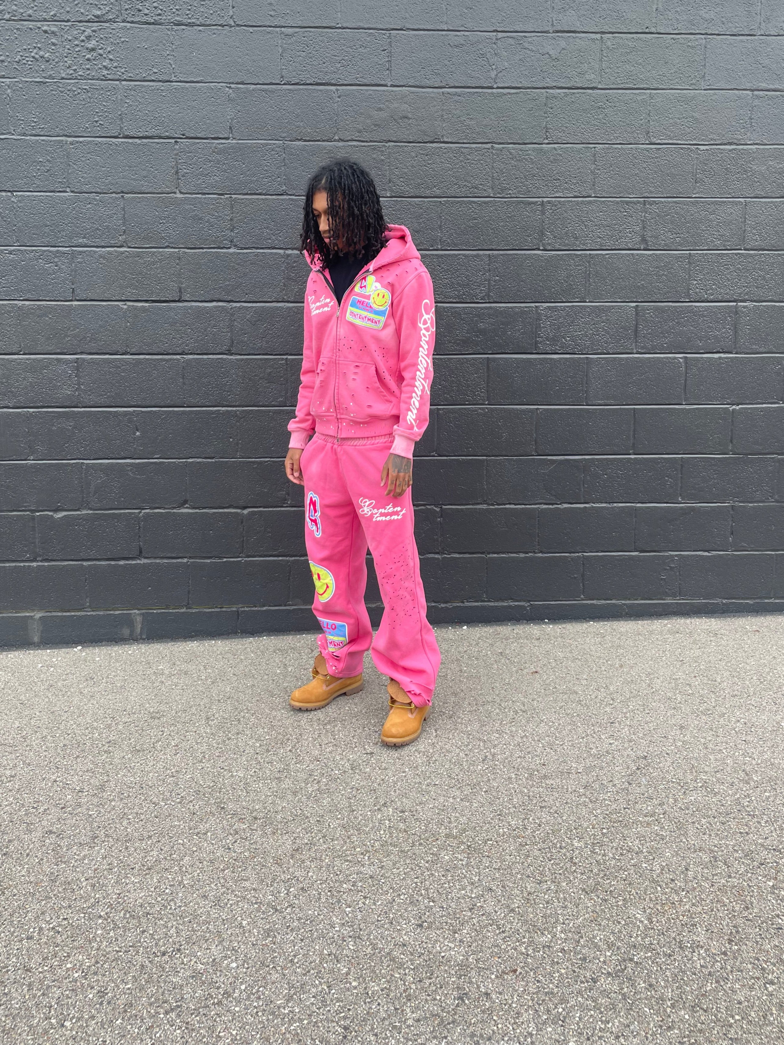 Art Pink Zip-up