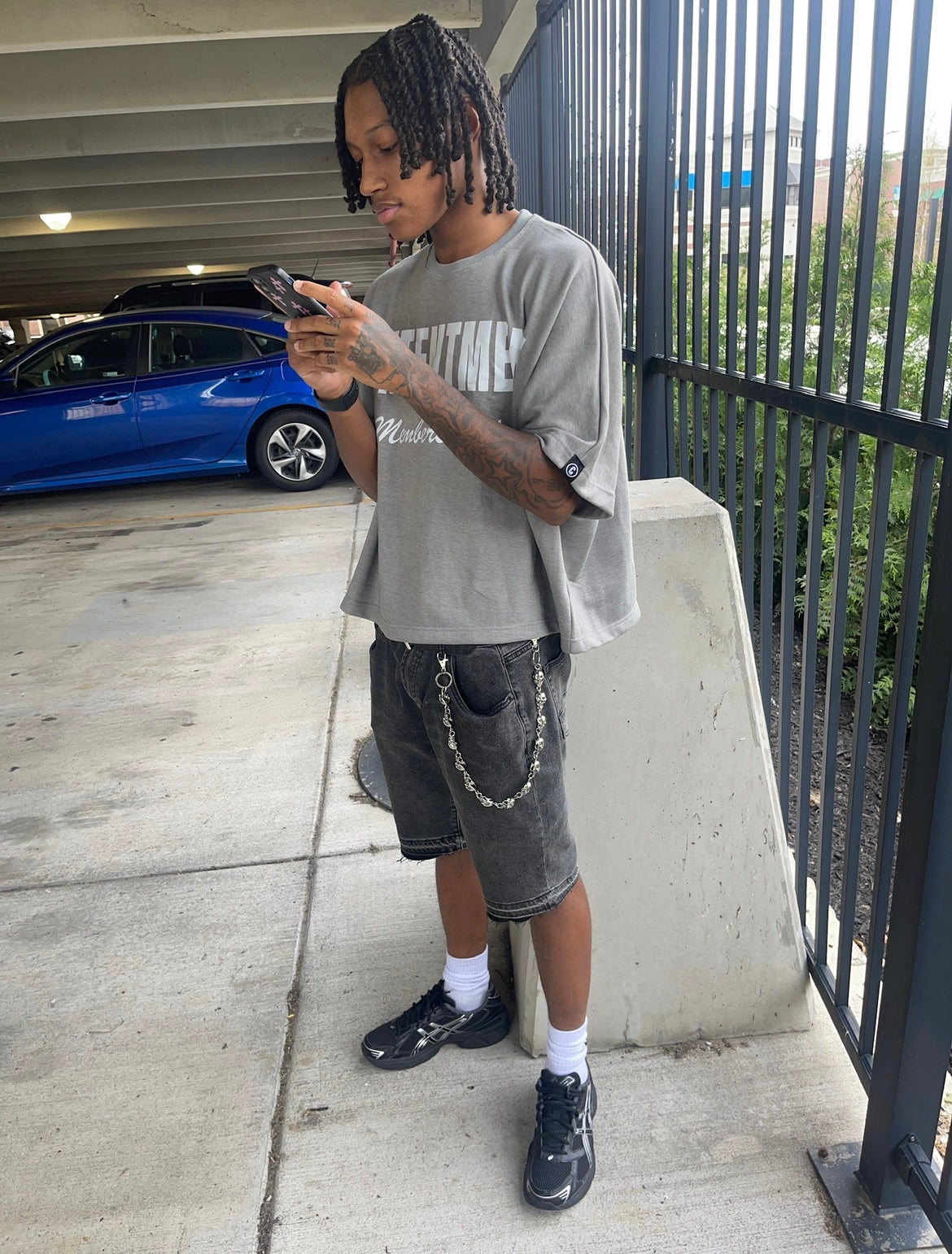 Members Only Grey Boxy T-shirts