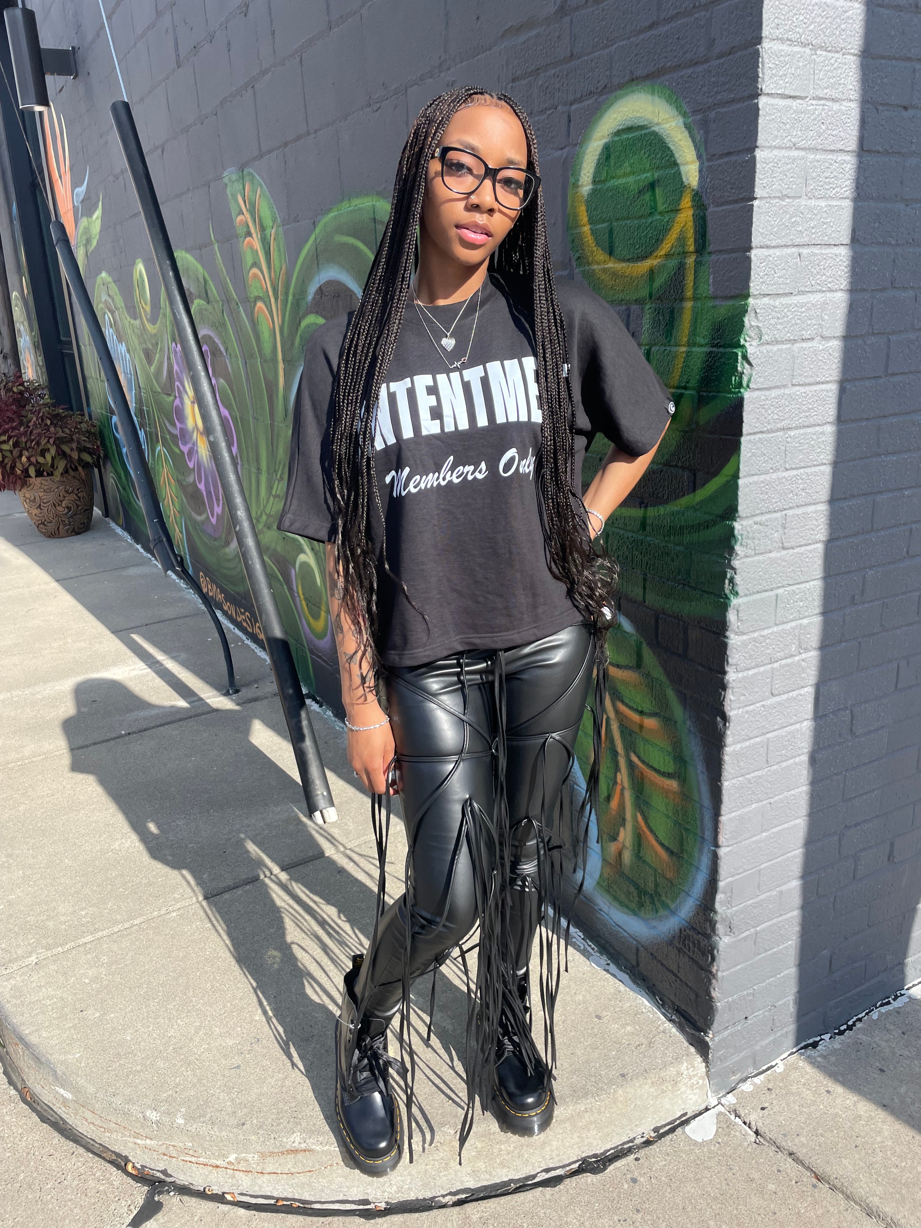 Members Only Black Boxy T-Shirt