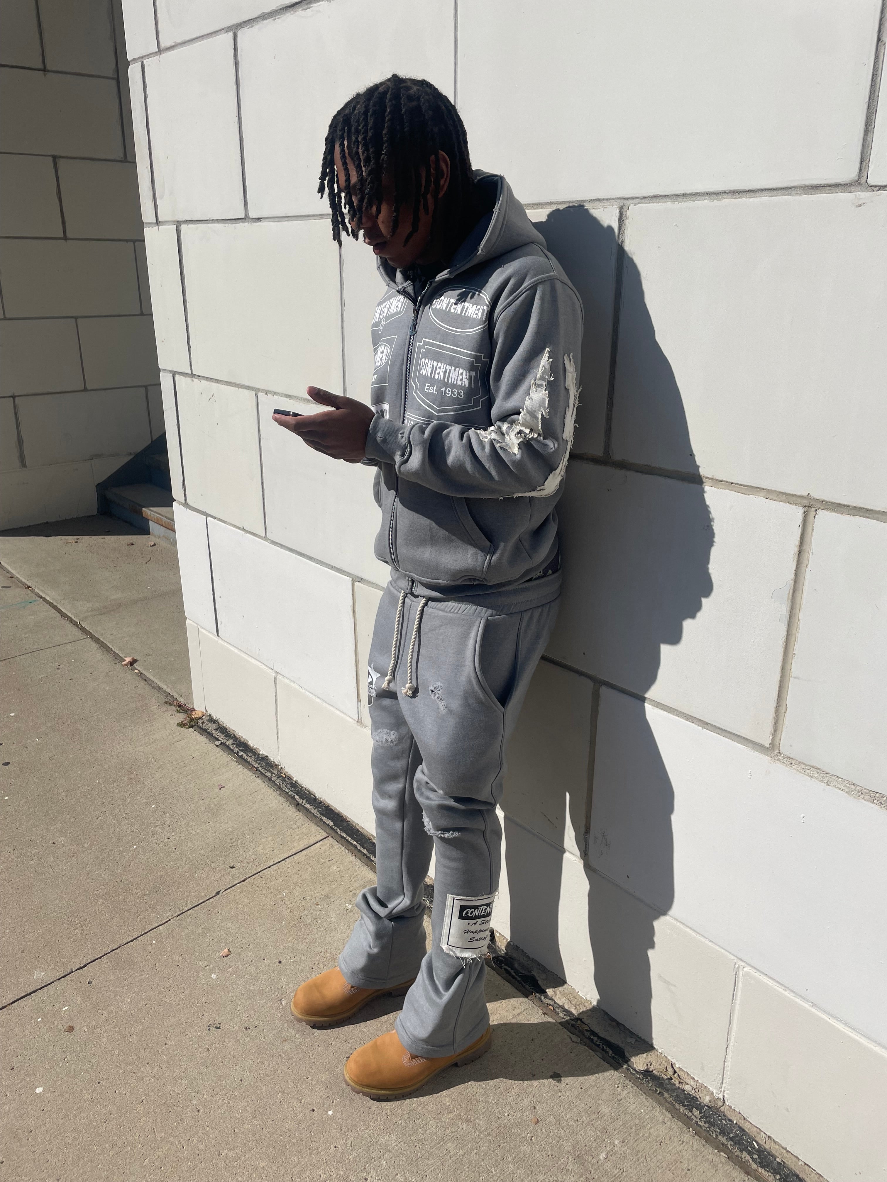 CTM Grey Zip-Up Hoodie
