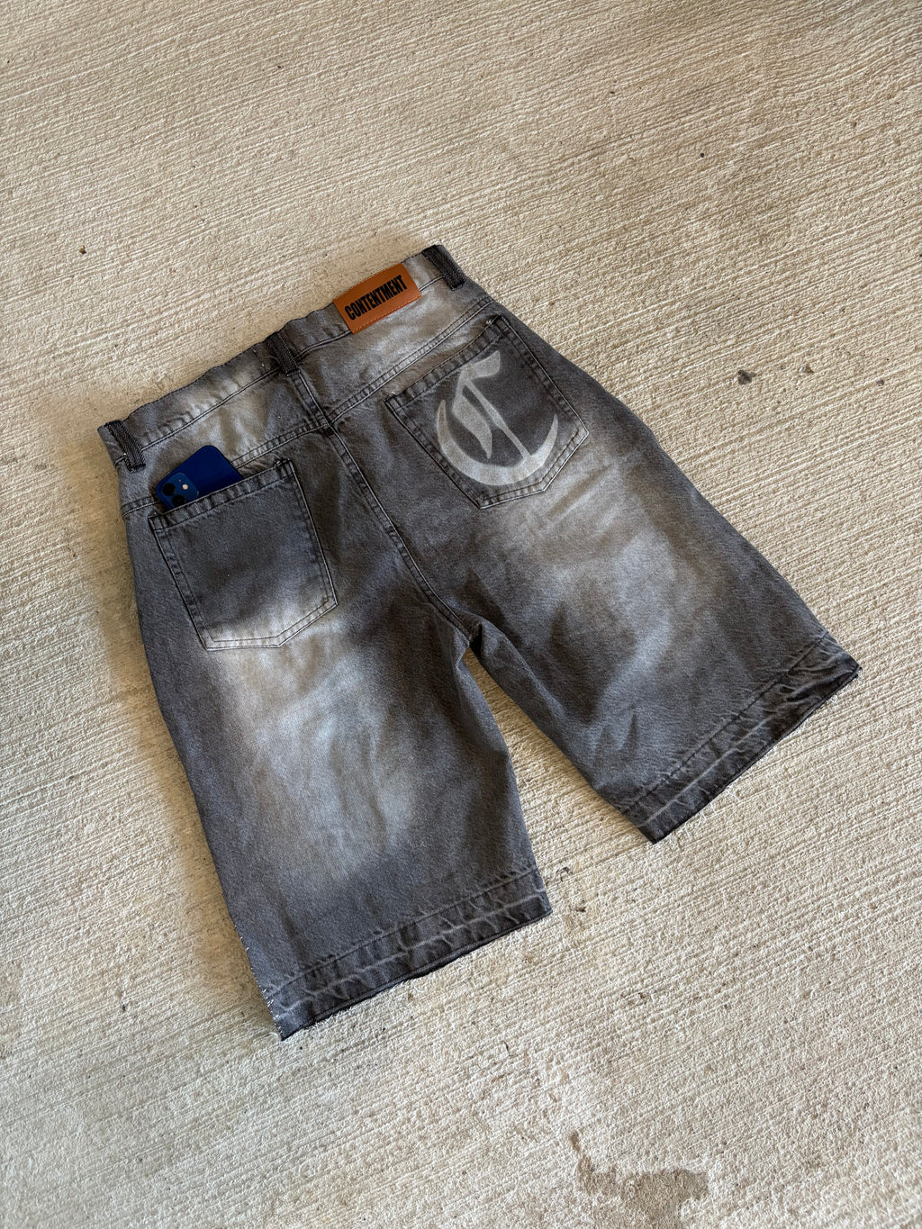 Light washed Raider Denim Jean Shorts