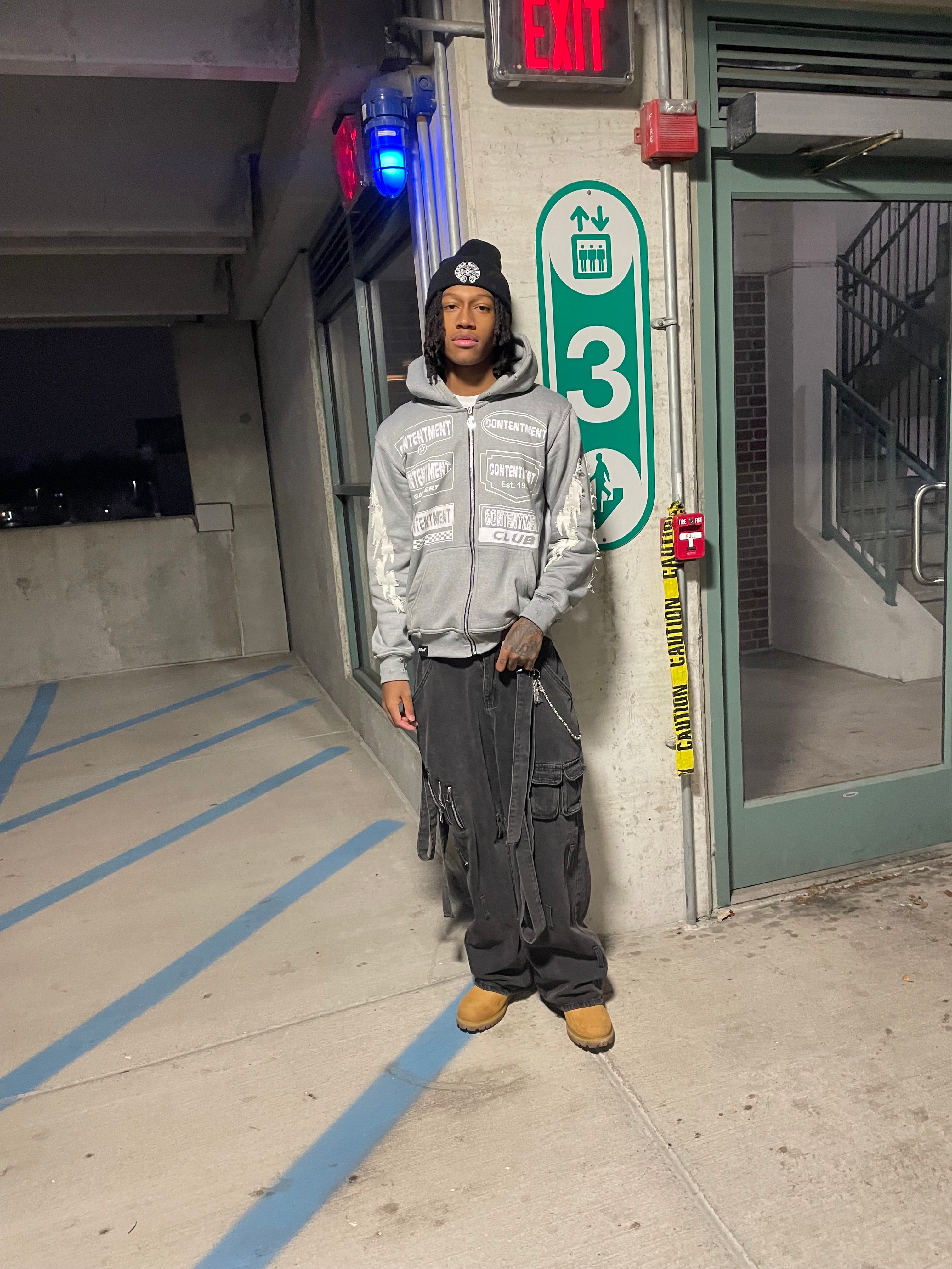 CTM Grey Zip-Up Hoodie