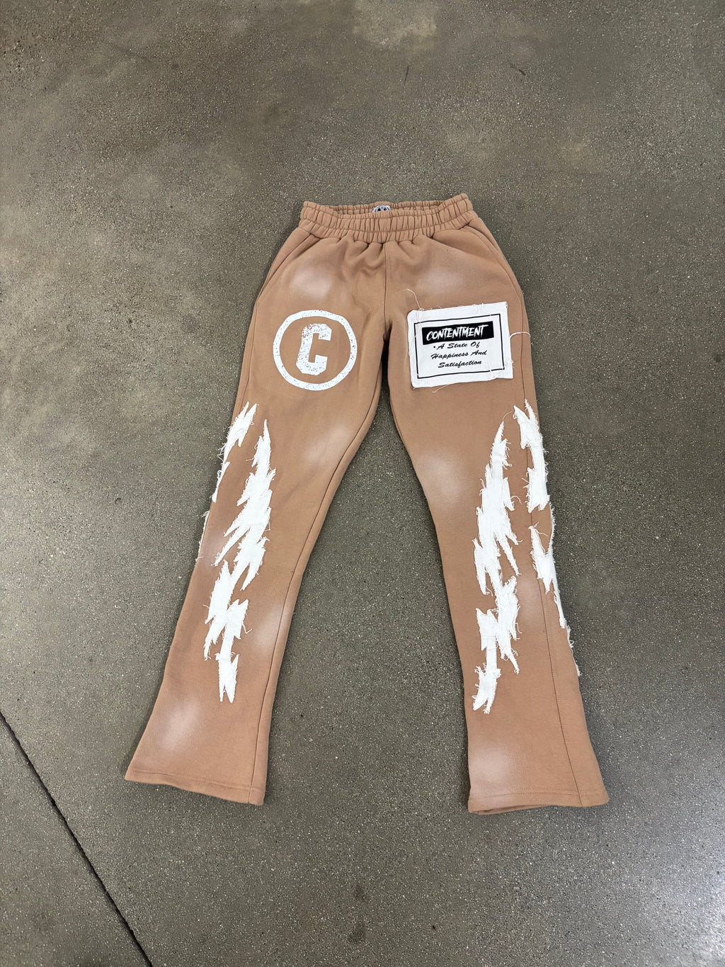 CTM Brown Flared sweatpants