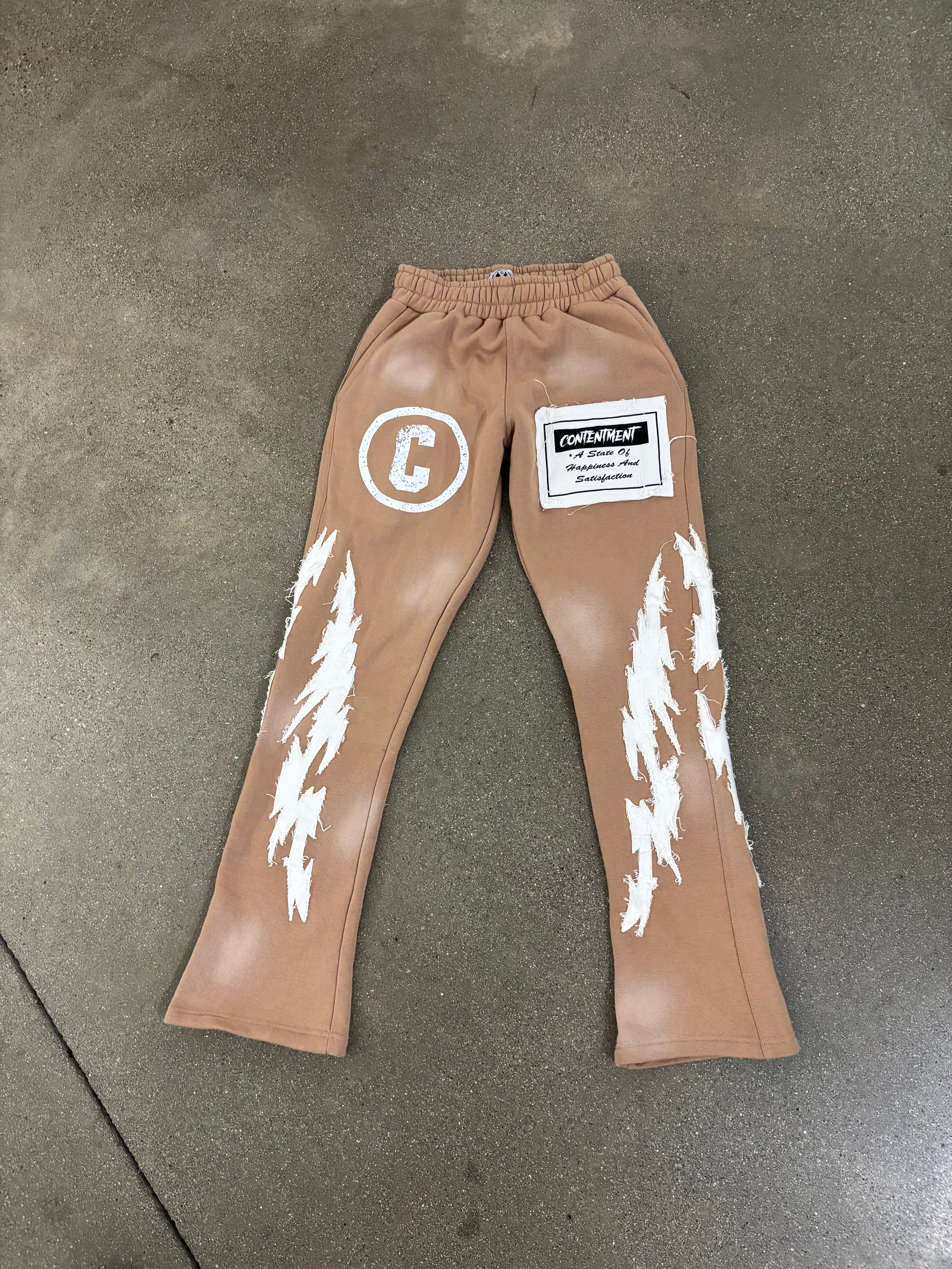 CTM Brown Flared sweatpants