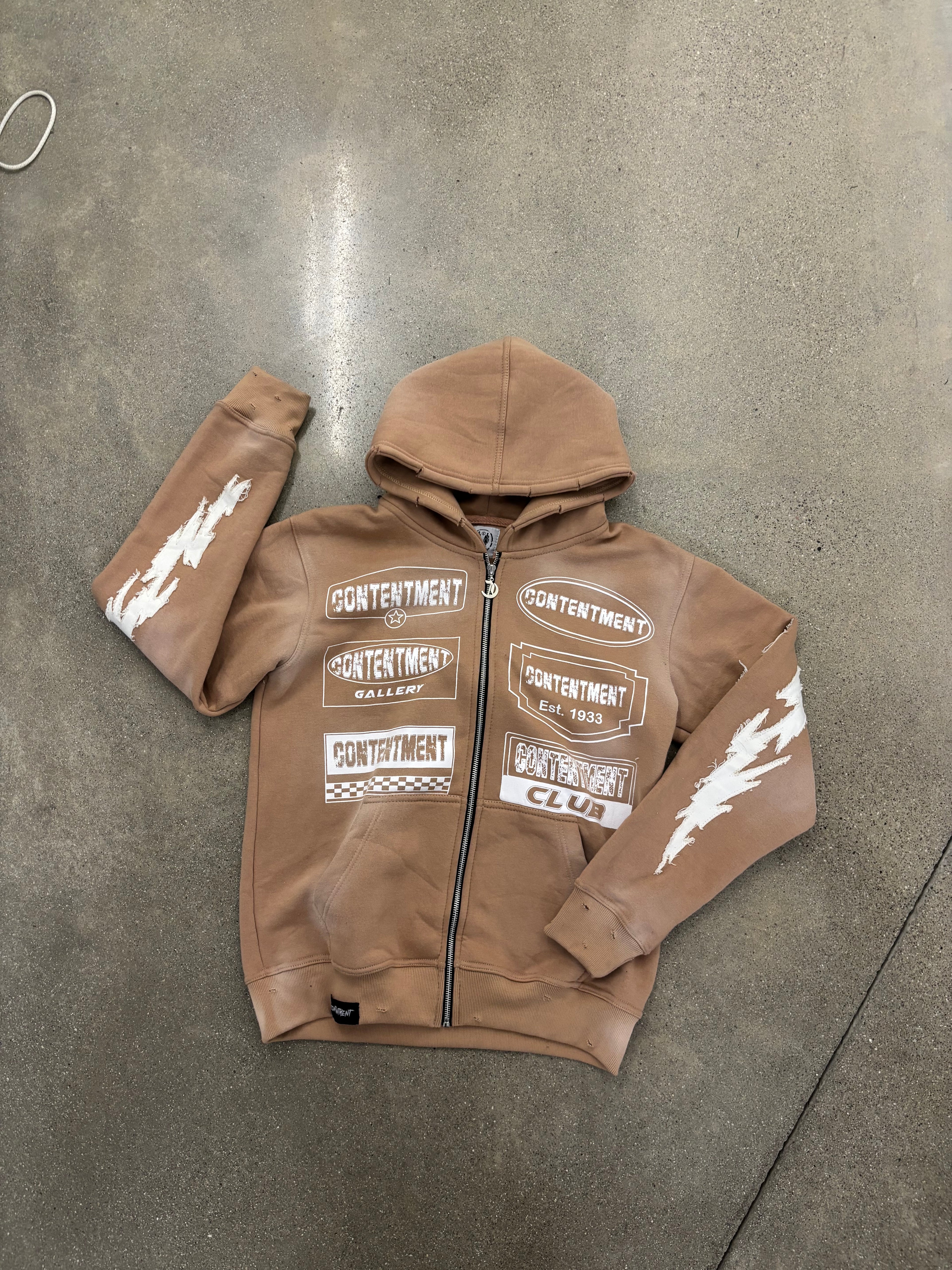 CTM Brown Zip-up Hoodie