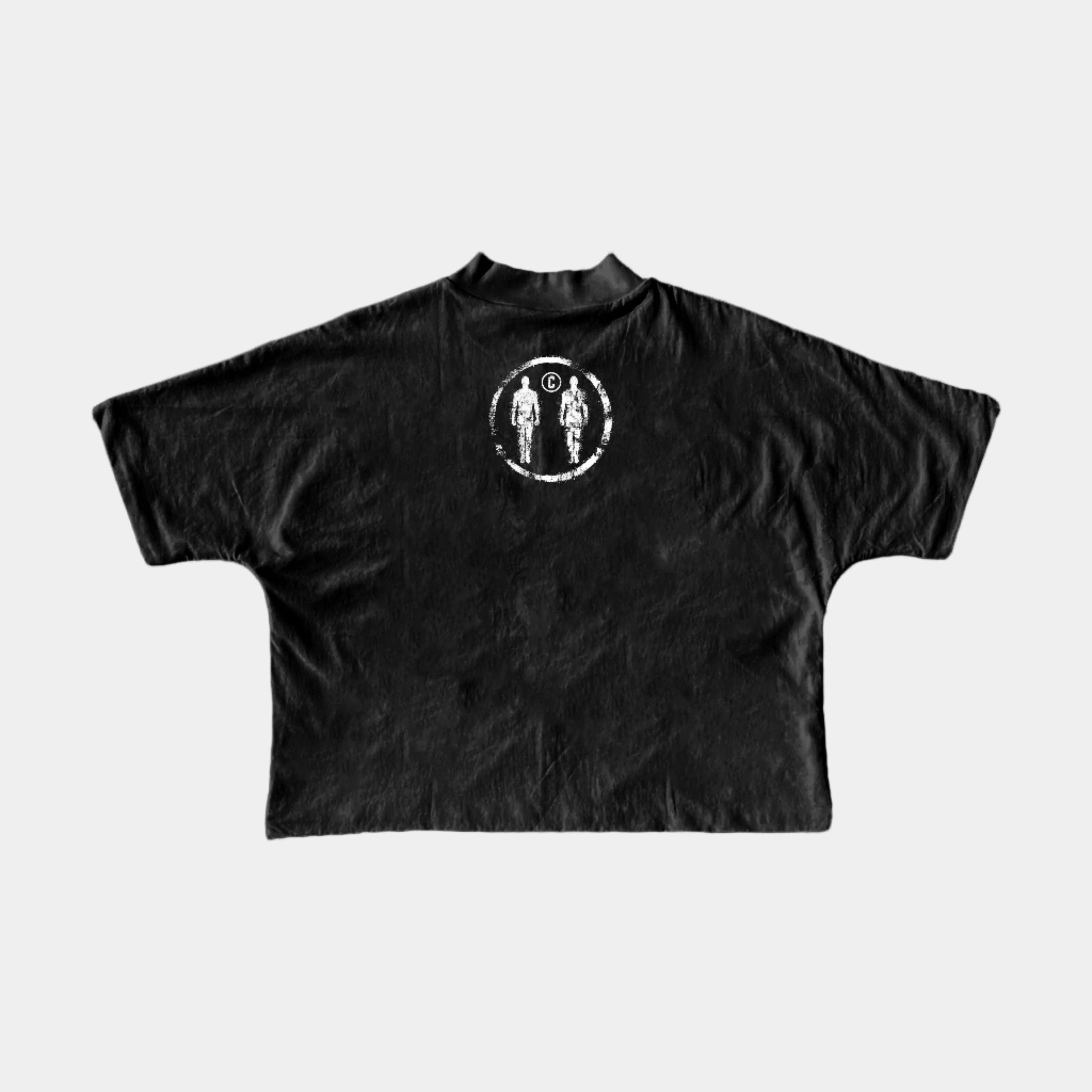 Black Boxy T-Shirt - Contentment