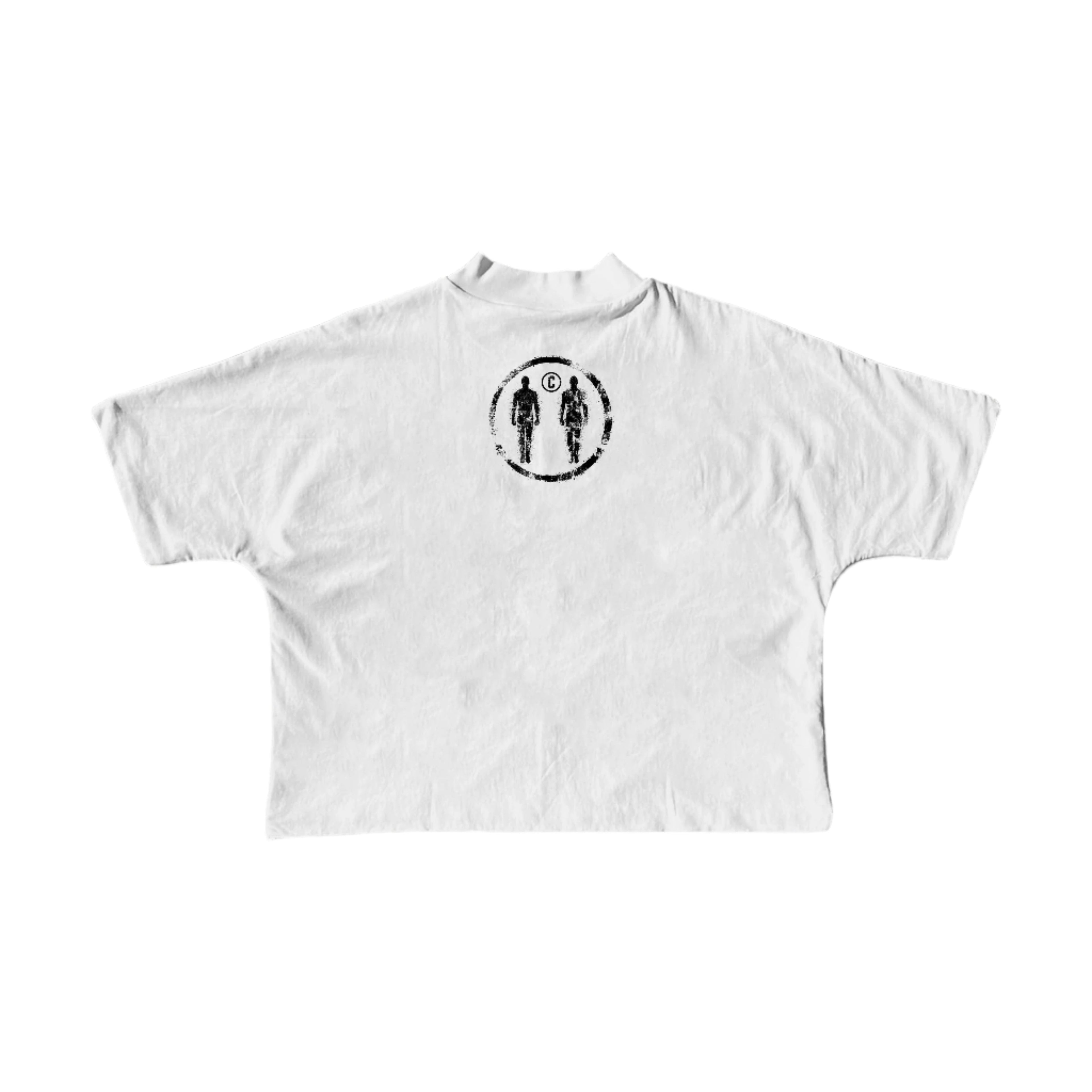 White Boxy T-shirt - Contentment