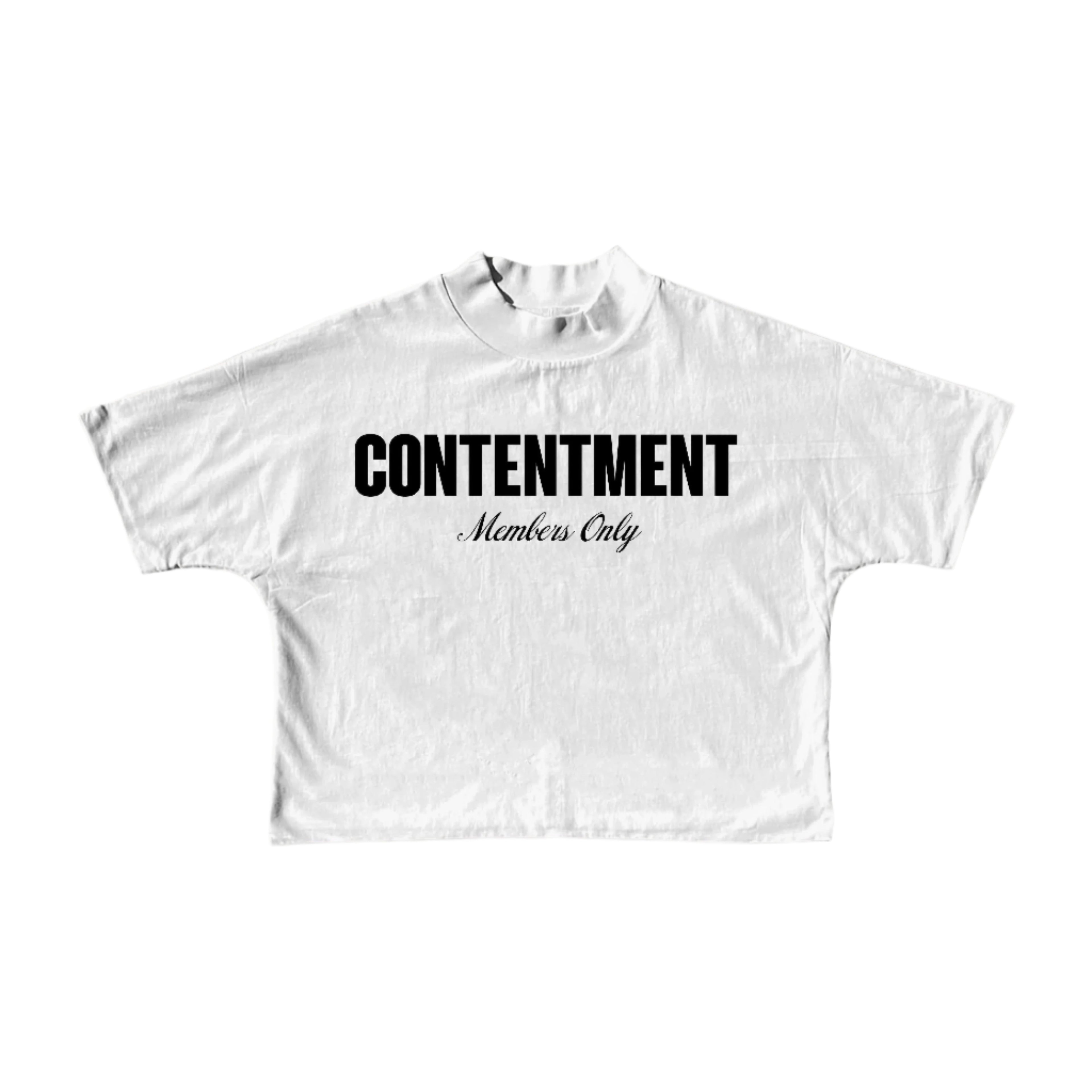 White Boxy T-shirt - Contentment