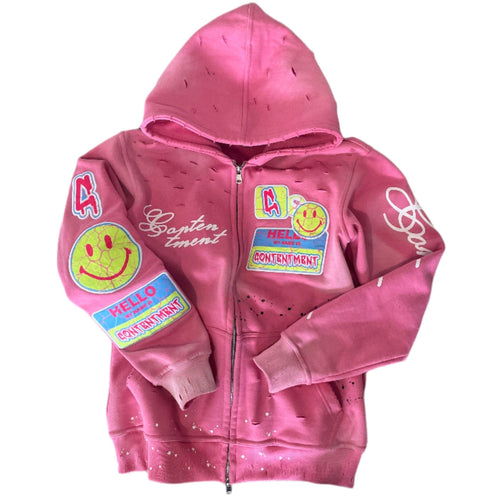Art Pink Zip-up