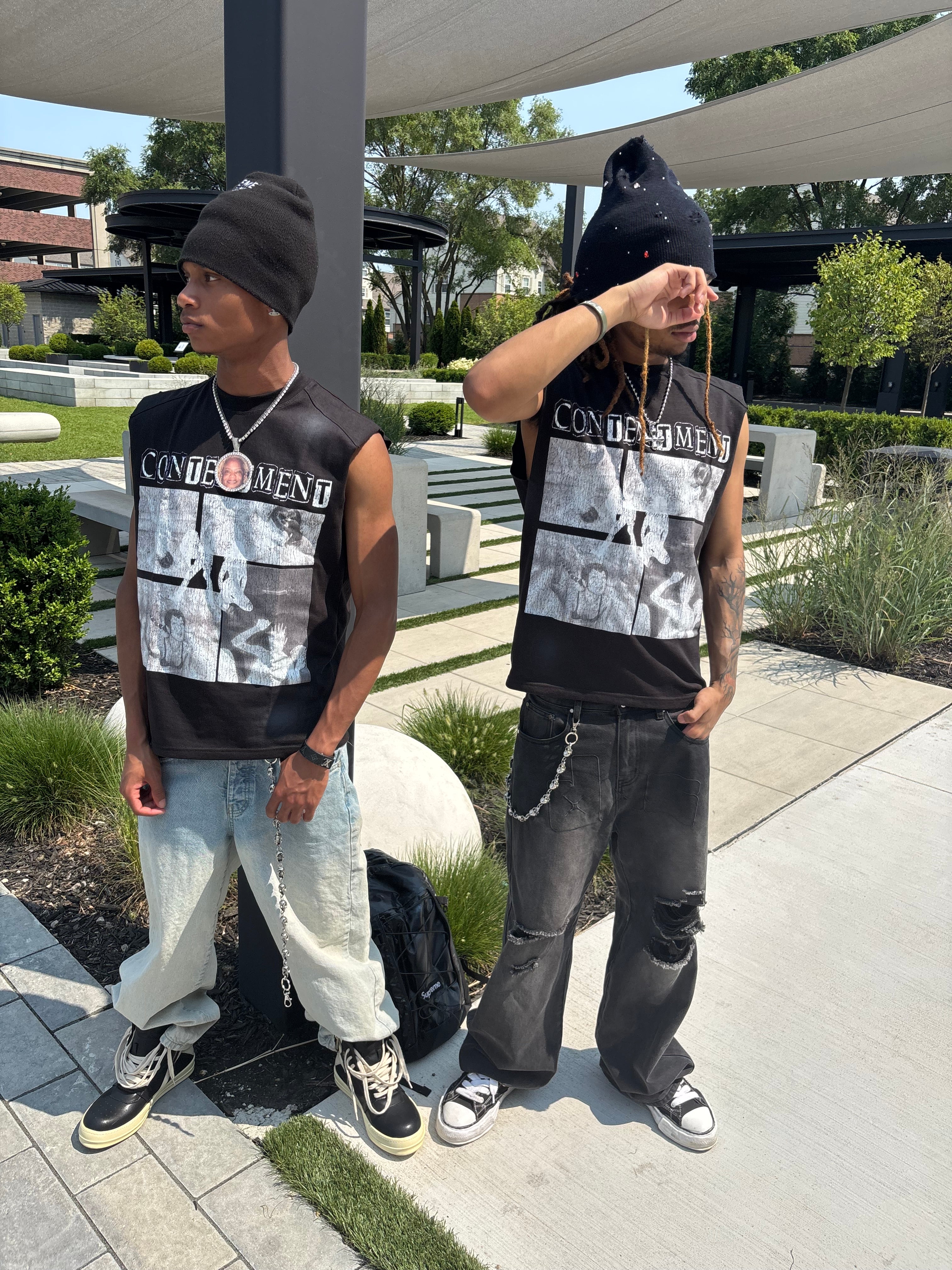 Dream Black cutoff T-shirt