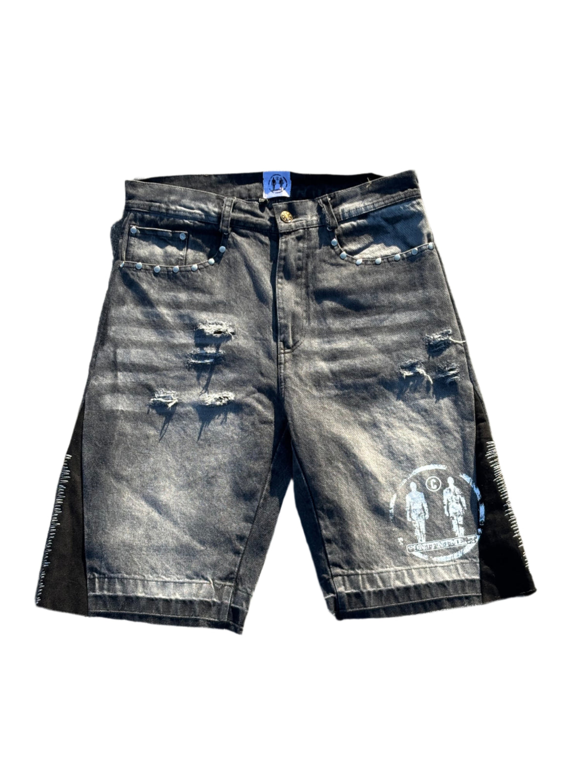 Dark washed Raider Denim Jean Shorts