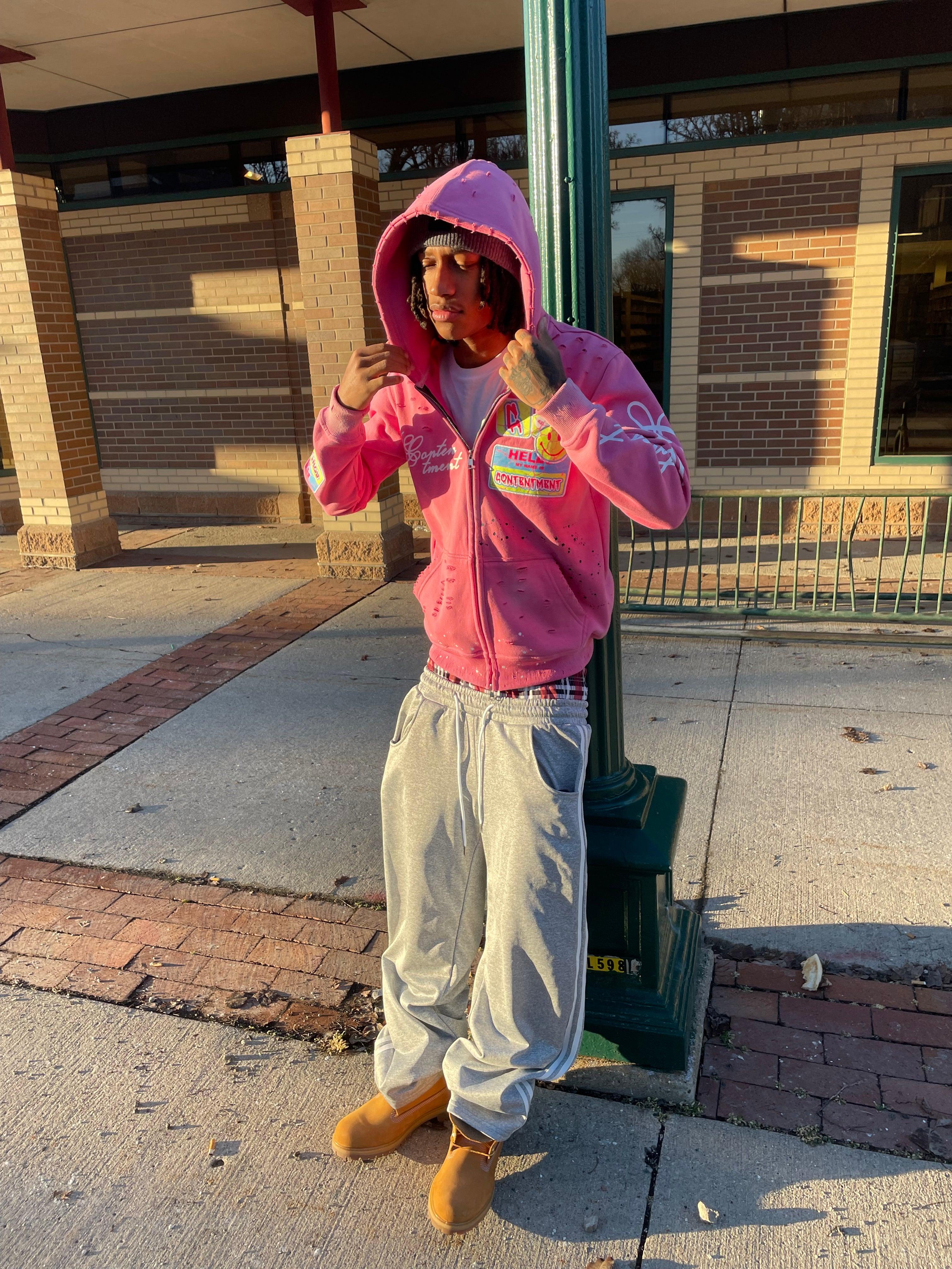 Art Pink Zip-up